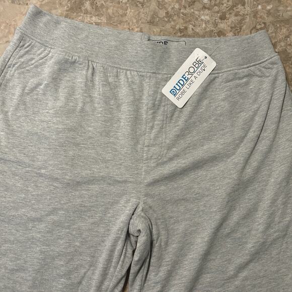 Dude Robe Pants Mens XL Grey Sweatpants Soft Fleece Lounge Essentials NEW NWT - Picture 1 of 13